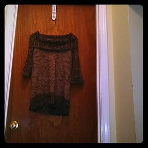 Women's 3/4 Sleeve Cowl Neck Sweater